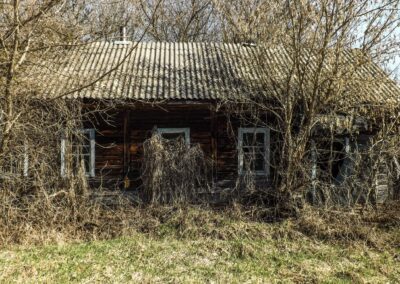 Opuštěný dům v zóně Černobylu